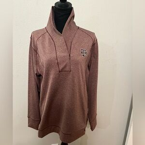 Cutter & Buck Maroon CB DryTec Pullover Texas A&M Aggies